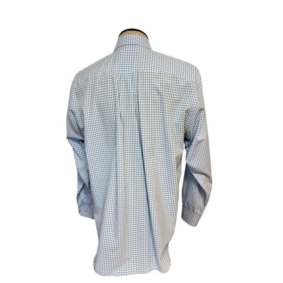Vineyard Vines Mens Classic Fit Murray Shirt Light Blue White Gingham Large - Picture 3 of 5